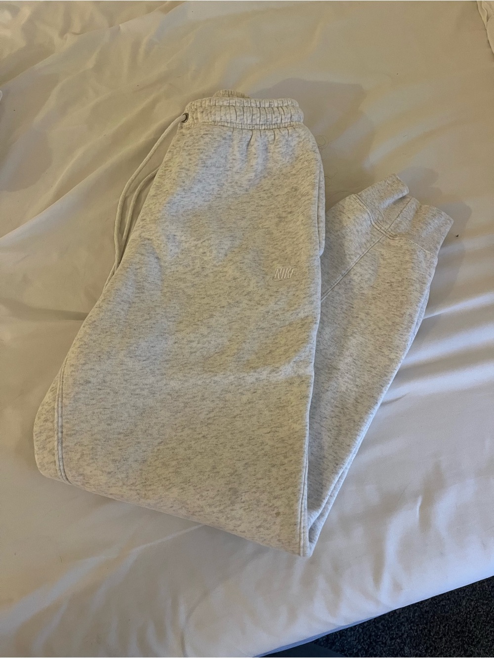Light Gray Fleece Jogger Pants - Nike